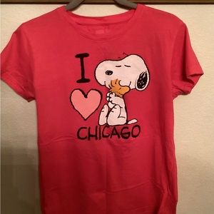 Woman’s Snoopy “I Love Chicago” T Shirt